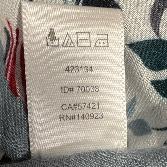 Loft Festival Floral and Blue Lightweight Scarf - Picture 6 of 8